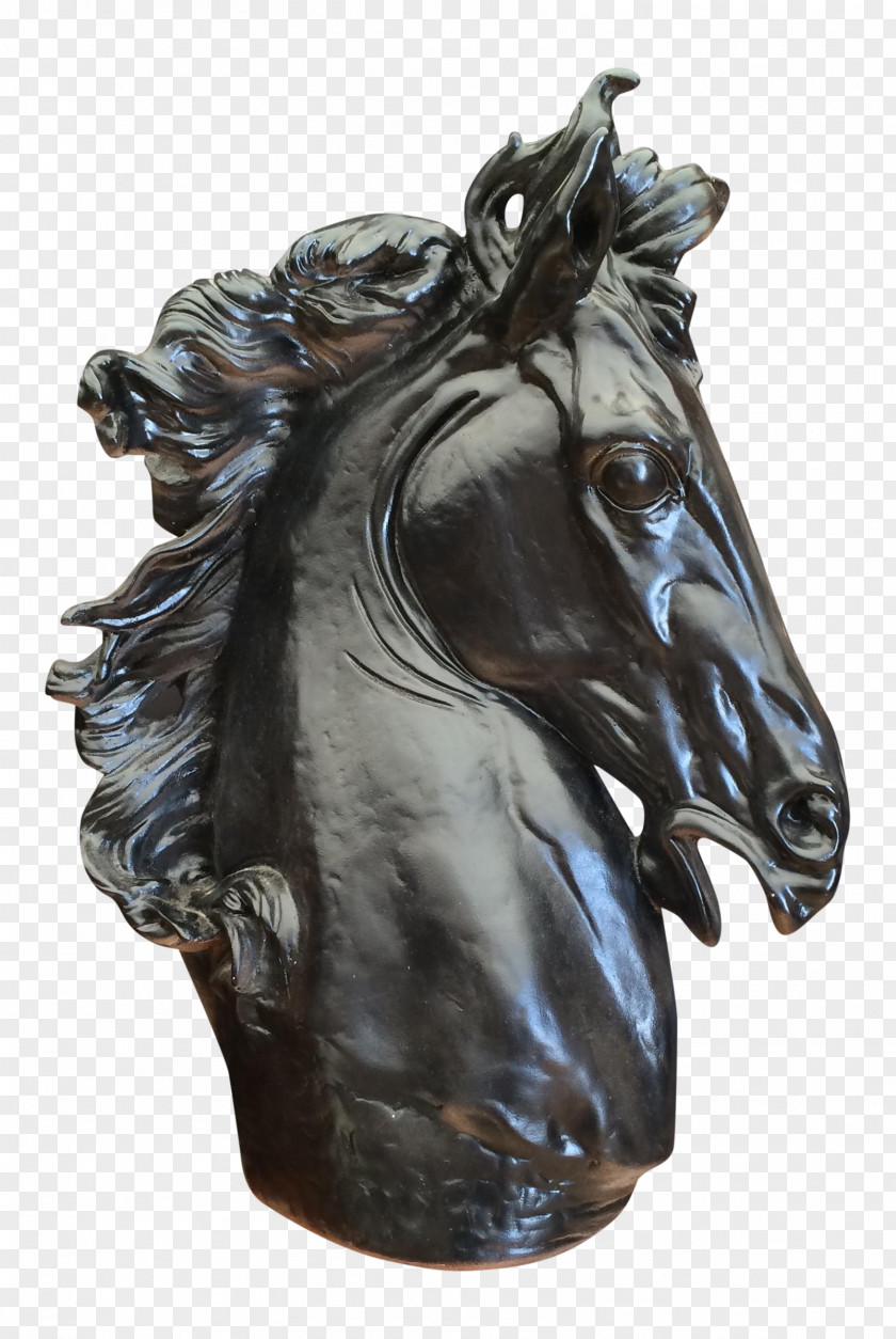 Mustang Bronze Sculpture Stallion Statue PNG