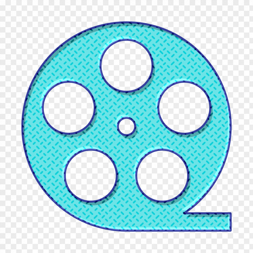 Polka Dot Teal Entertainment Icon Film PNG