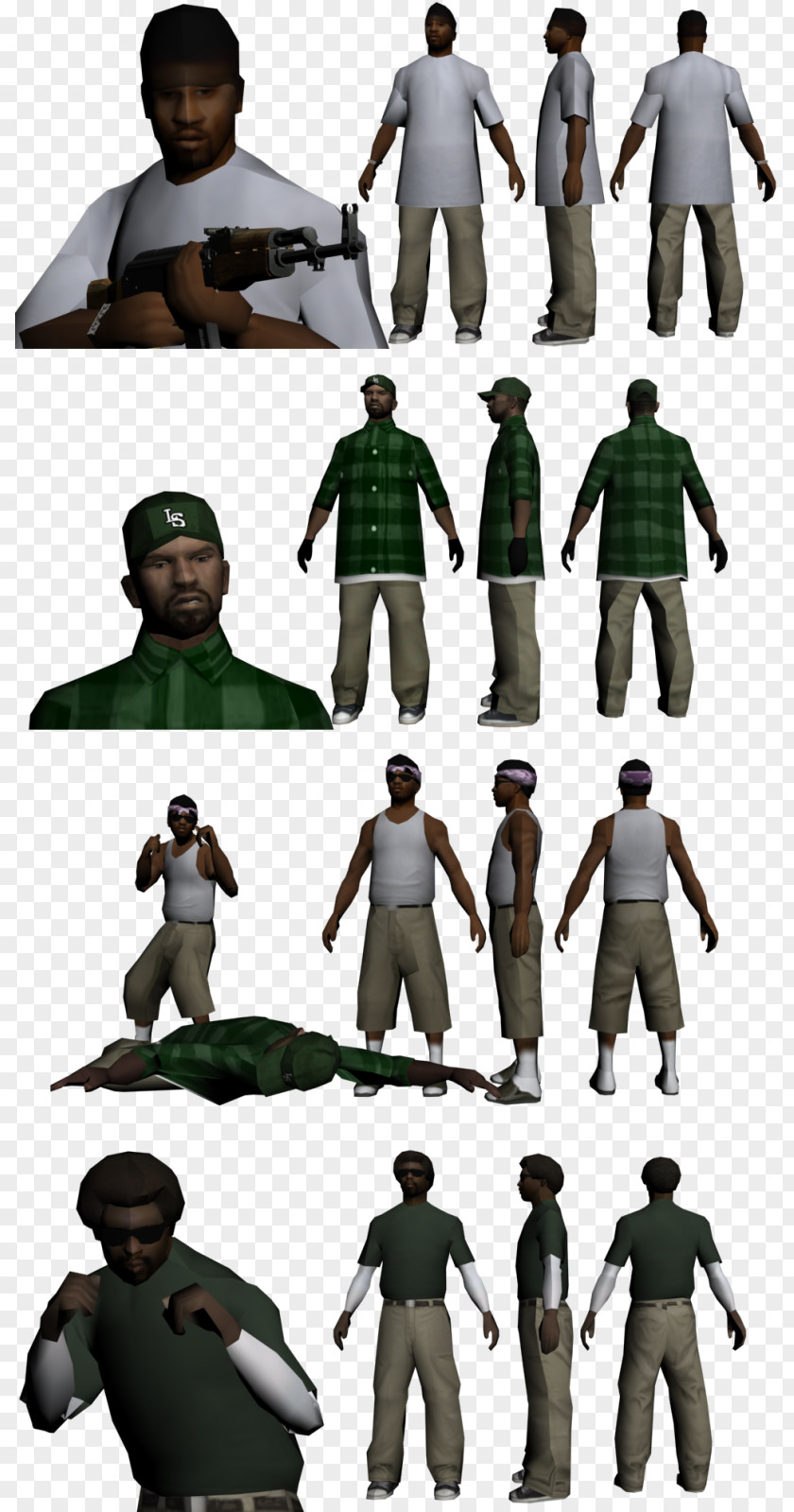 TinyPic Crips Mod Character African American PNG