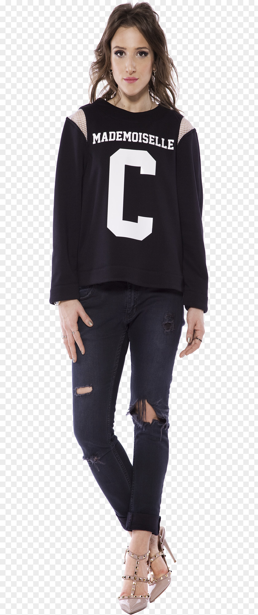 Black Sold Out Jeans T-shirt Shoulder Sleeve Costume PNG