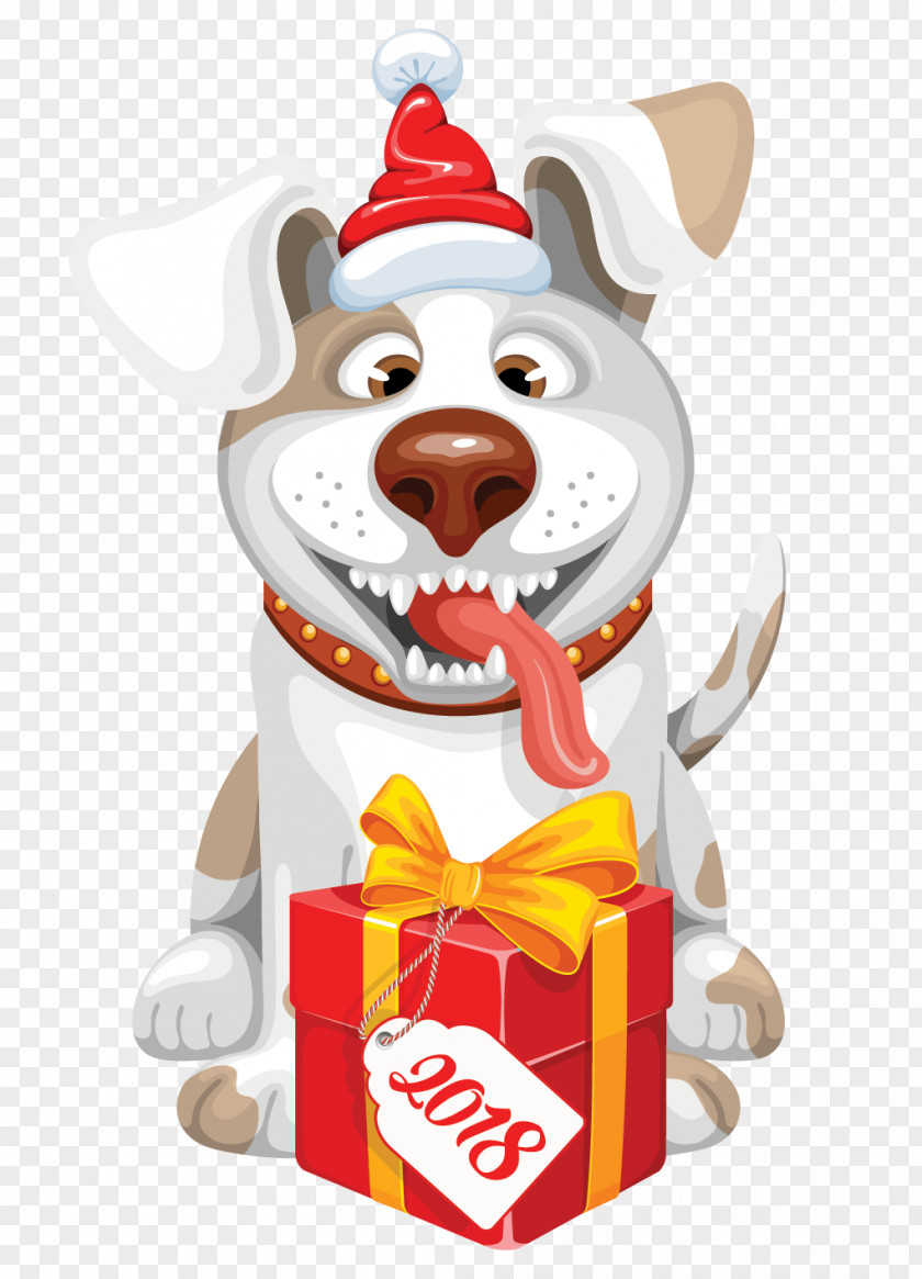 Dog Santa Claus Chinese New Year Clip Art PNG