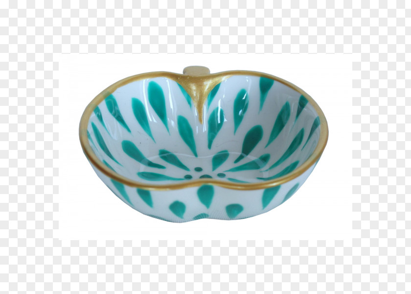 Hand Painted Gift Box Ceramic Turquoise Bowl Tableware PNG