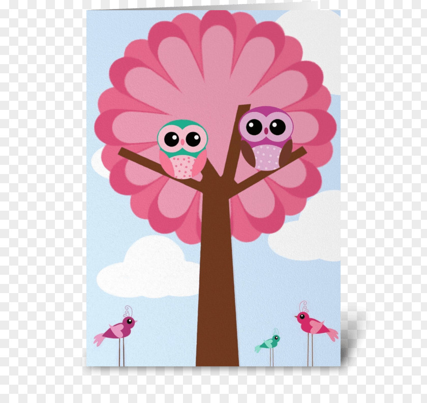 Plant Bird Of Prey Owl Cartoon PNG