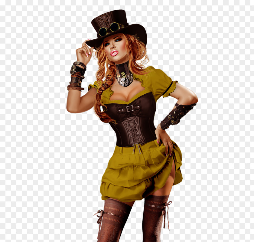 Cartoon Steam Steampunk Бойжеткен Woman Clip Art PNG