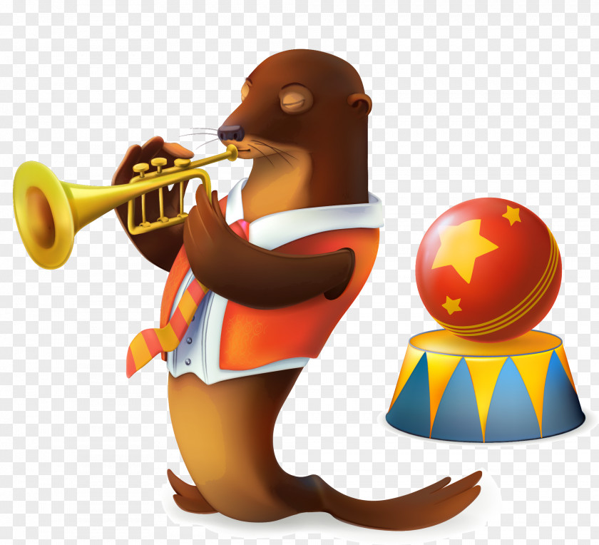 Circus Performances Cartoon Lion Vector Trumpet Royalty-free Stock Photography Illustration PNG
