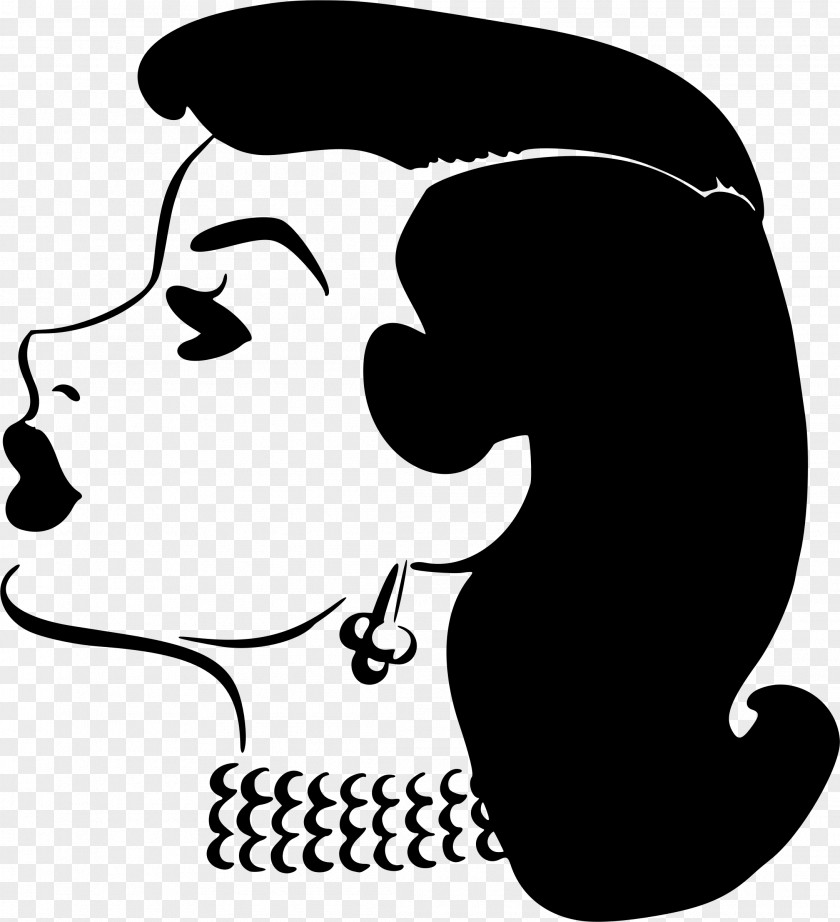 Ear Stencil Woman Face PNG
