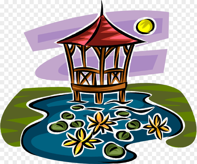 Garden Gazebo Clip Art Illustration Vector Graphics Image PNG