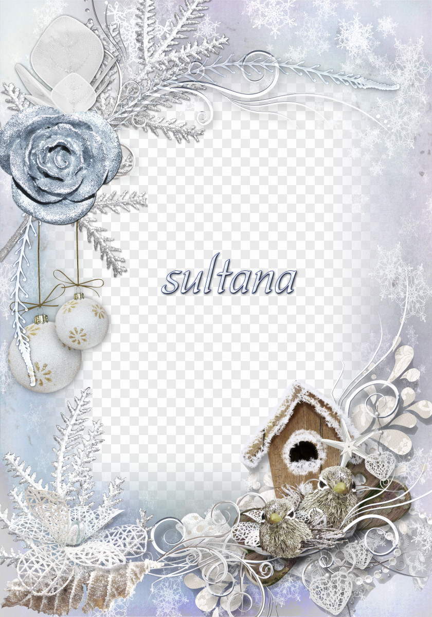 Beautiful White Christmas Snowflake Background PNG