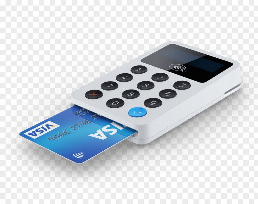 Credit Card Payment Terminal Reader IZettle PNG