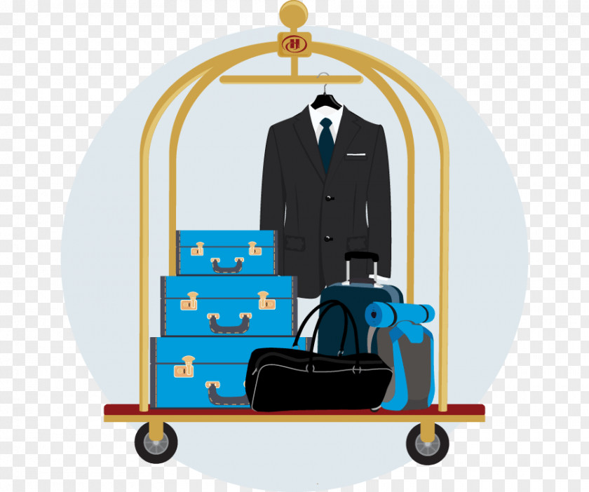 Hotel Baggage Cart Trolley PNG