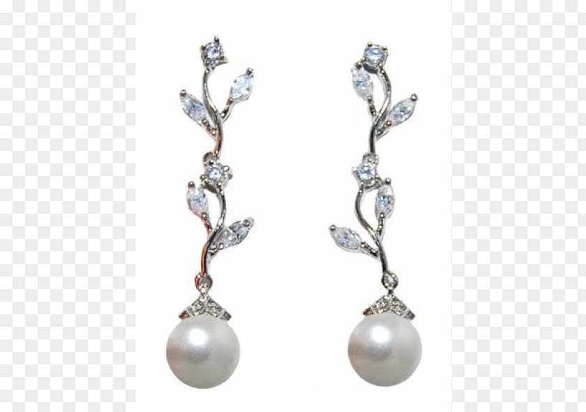 Jewellery Pearl Earring Cubic Zirconia Body PNG