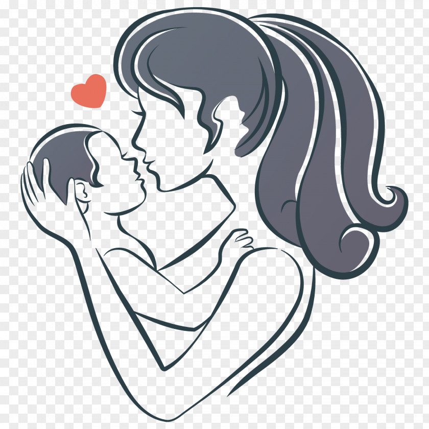 Maternal And Child Illustration Mother Infant Bond PNG