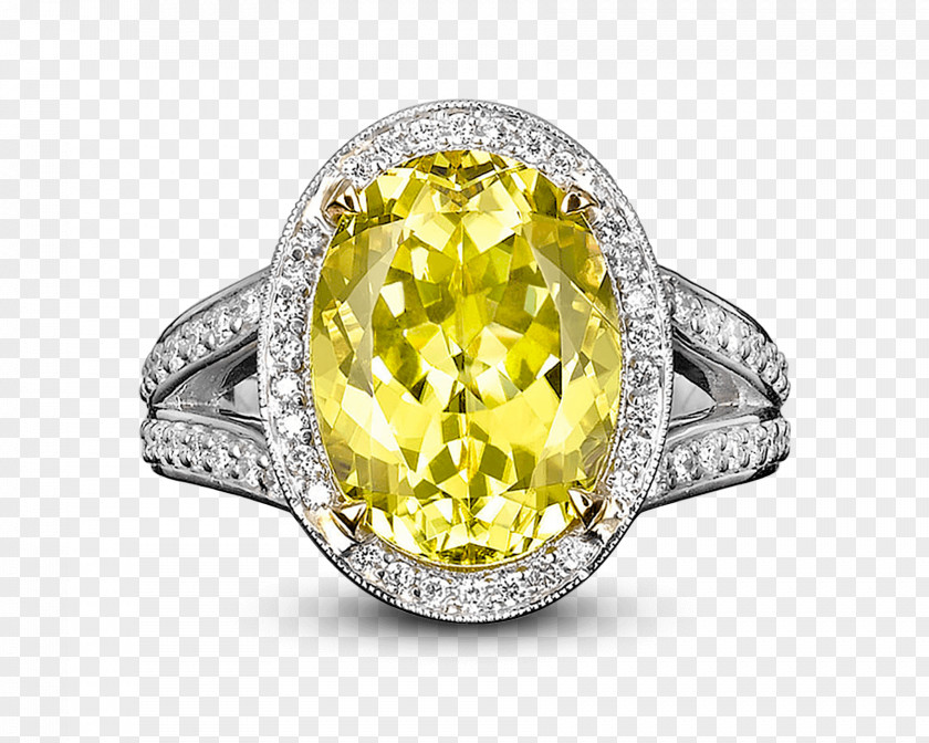 Ring Earring Yellow Tourmaline Carat PNG