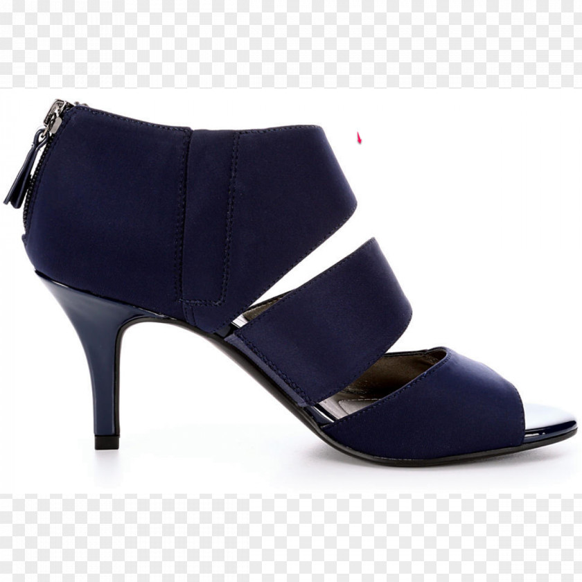 Sandal Suede Cobalt Blue Heel Shoe PNG