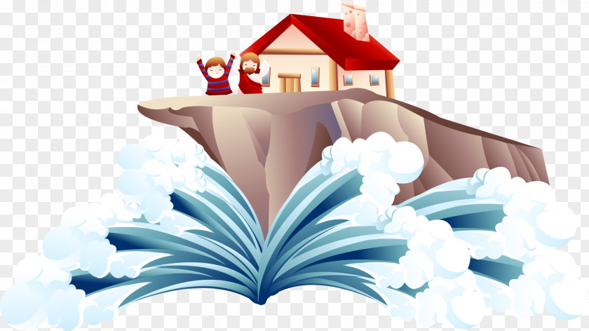 Island Above The Red Houses Play Jump Graphic Design Clip Art PNG