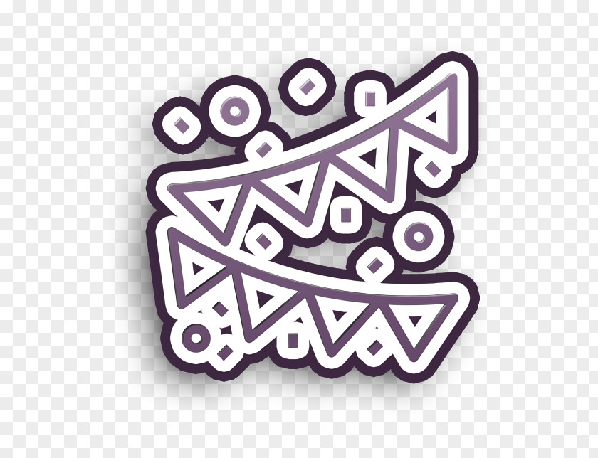 Party Icon Flags Garland PNG