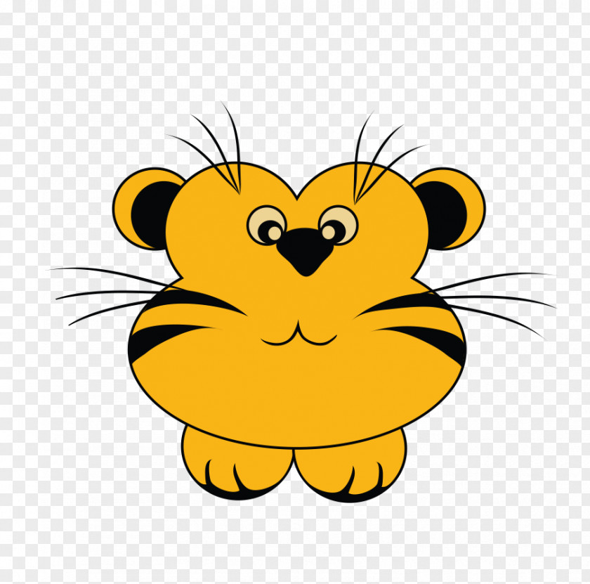 Tiger Cat Honey Bee Illustration PNG