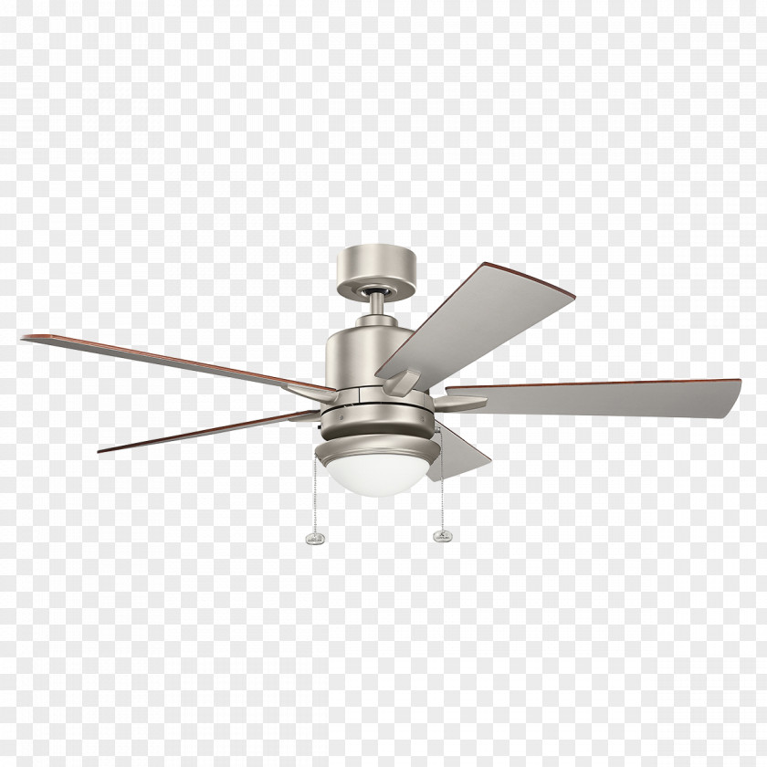 Ceiling Fan Fans Light Brushed Metal PNG