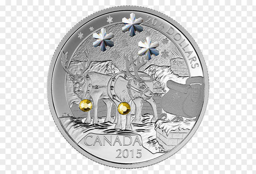 Coin Silver Reindeer Canada PNG