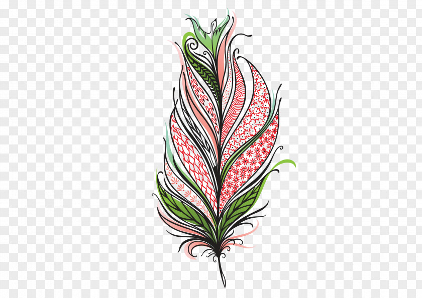 Flash Old School (tattoo) Abziehtattoo Feather PNG