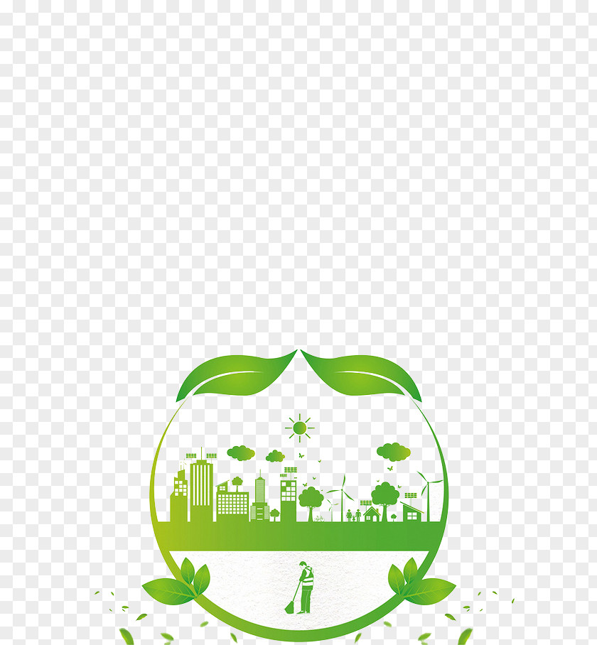 Green Plants Environmental Protection Creative City Building PNG