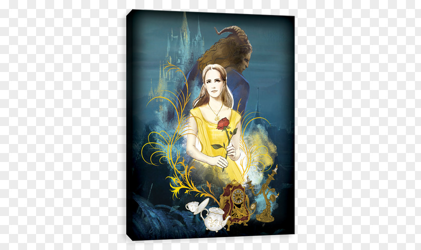 Painting Belle Beast Canvas Art PNG