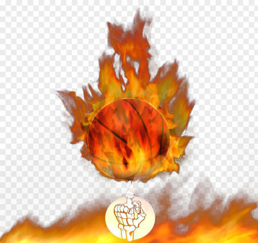 Textured Basketball Flame Sport Download PNG