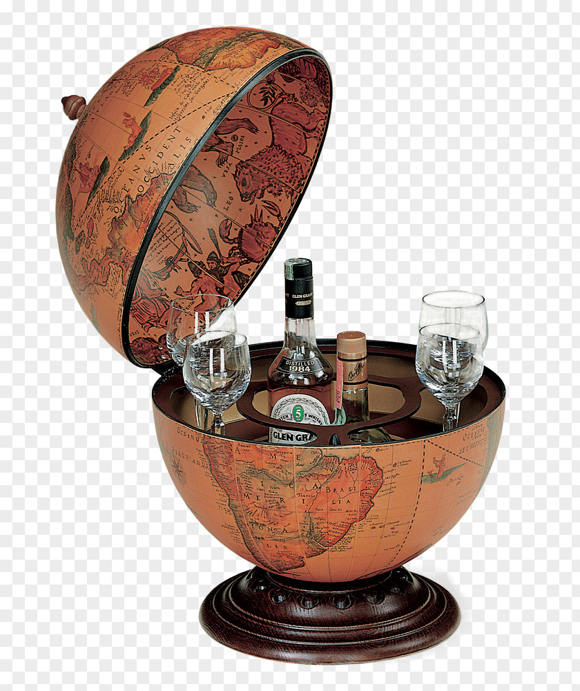 Globe Cocktail Drink Desk Wine PNG
