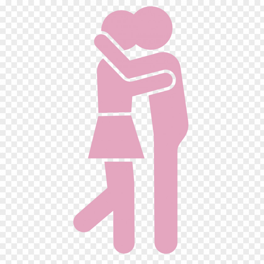 Hug Silhouette Pink Gesture Love Hand PNG