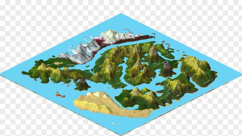 Minecraft Pangaea Video Games Terrain Map PNG