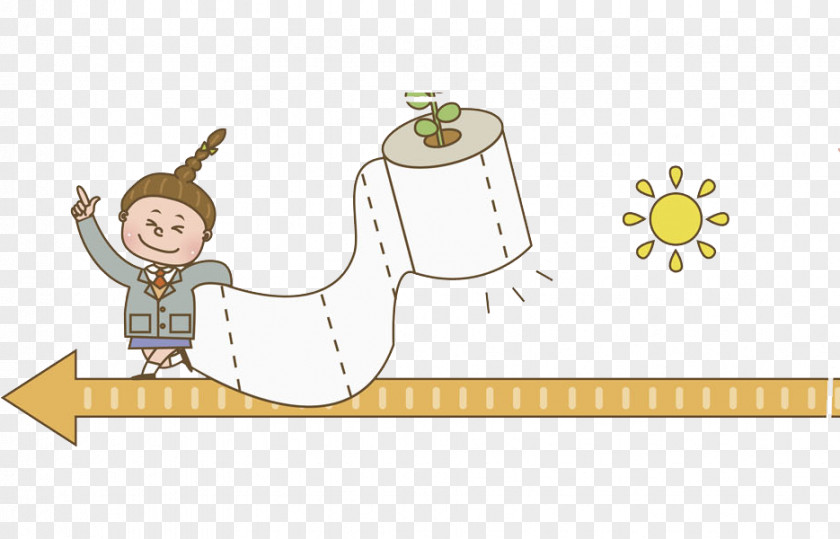 Child With Paper Cartoon PNG
