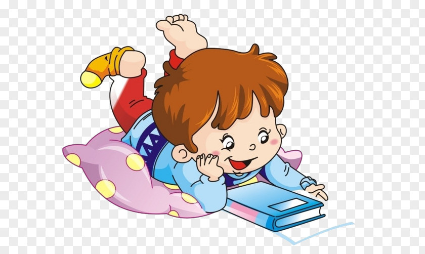Play Animation Child Reading Book PNG