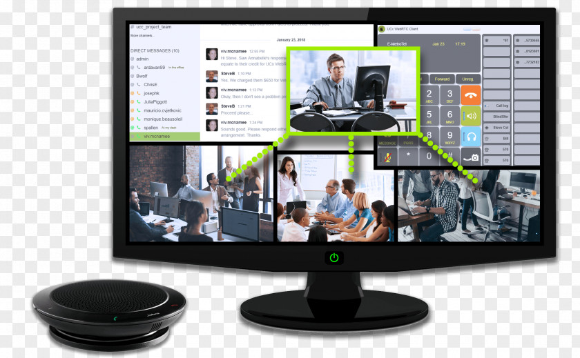 Speakerphone Computer Monitors Call Centre IP PBX Video Business Telephone System PNG