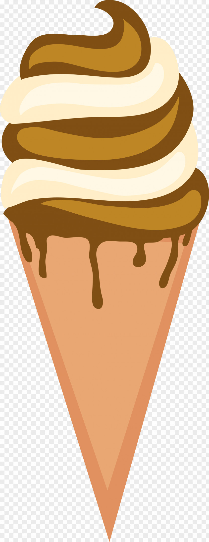 Yellow Delicious Ice Cream Cone Chocolate PNG