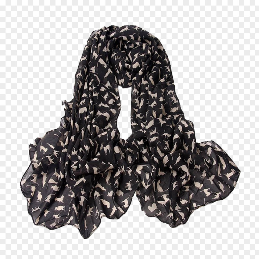 Scarf Cat Shawl Chiffon Fashion PNG