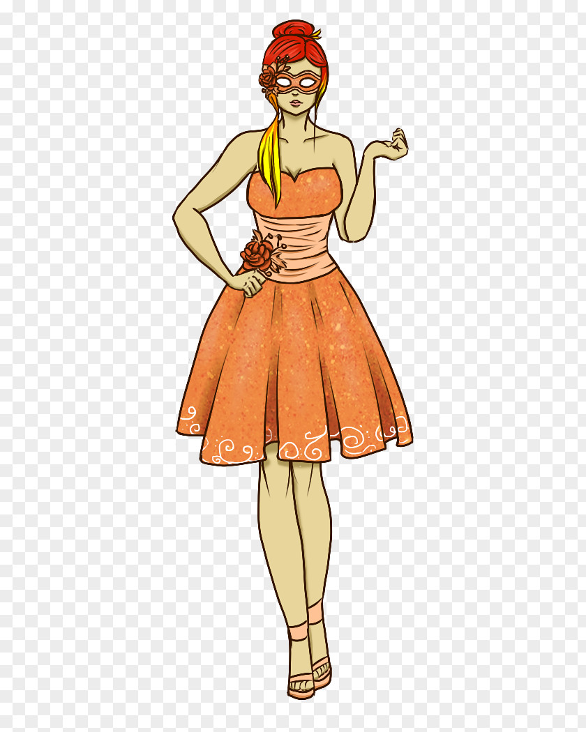 Strut Background Illustration Costume Design Dress Cartoon PNG