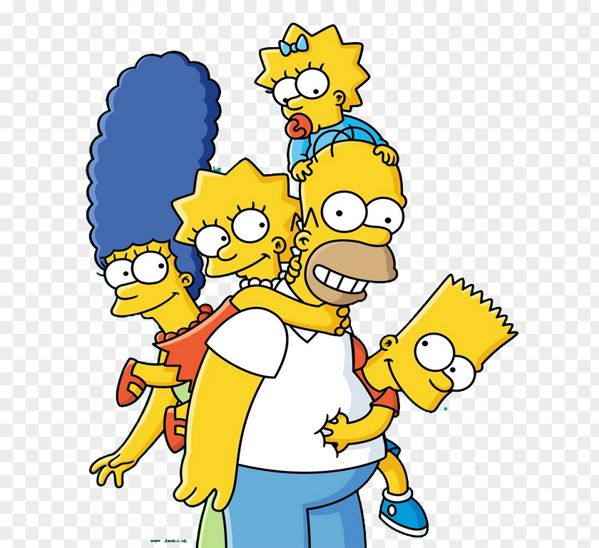 Bart Simpson Lisa Maggie Homer Family PNG