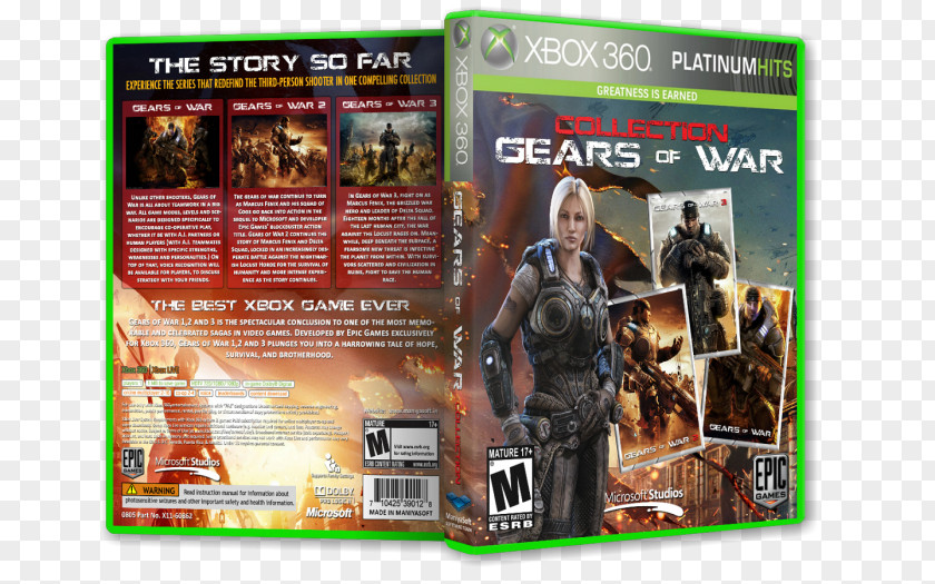 Pack Collection Xbox 360 Gears Of War 3 War: Ultimate Edition 4 PNG