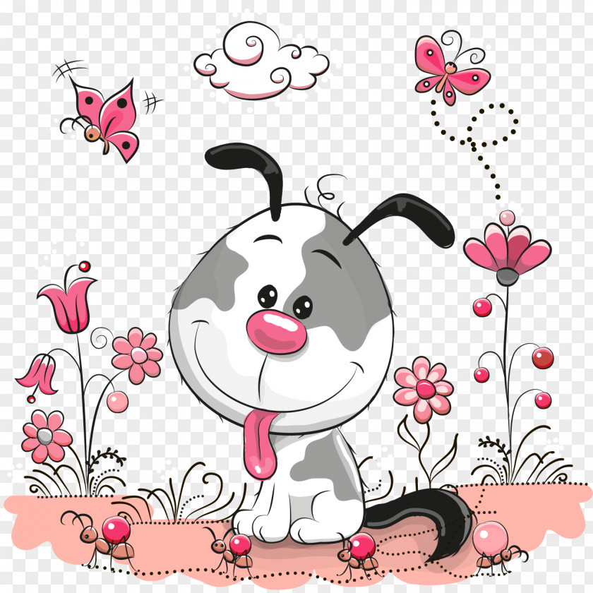Vector Cute Dog Pattern Puppy Illustration PNG