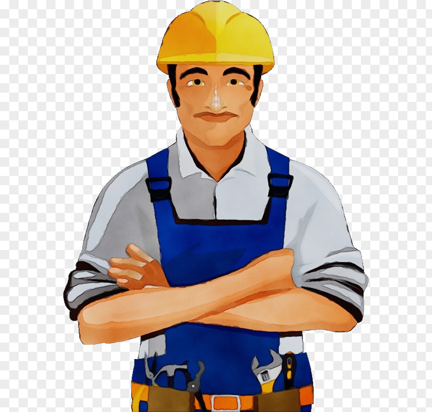 Gesture Headgear Construction Worker Personal Protective Equipment Cartoon Workwear Job PNG