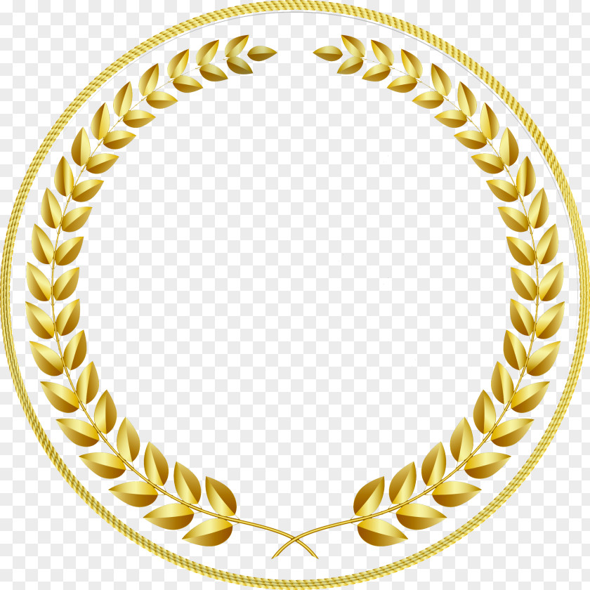 Gold Circular Border Common Wheat Logo PNG