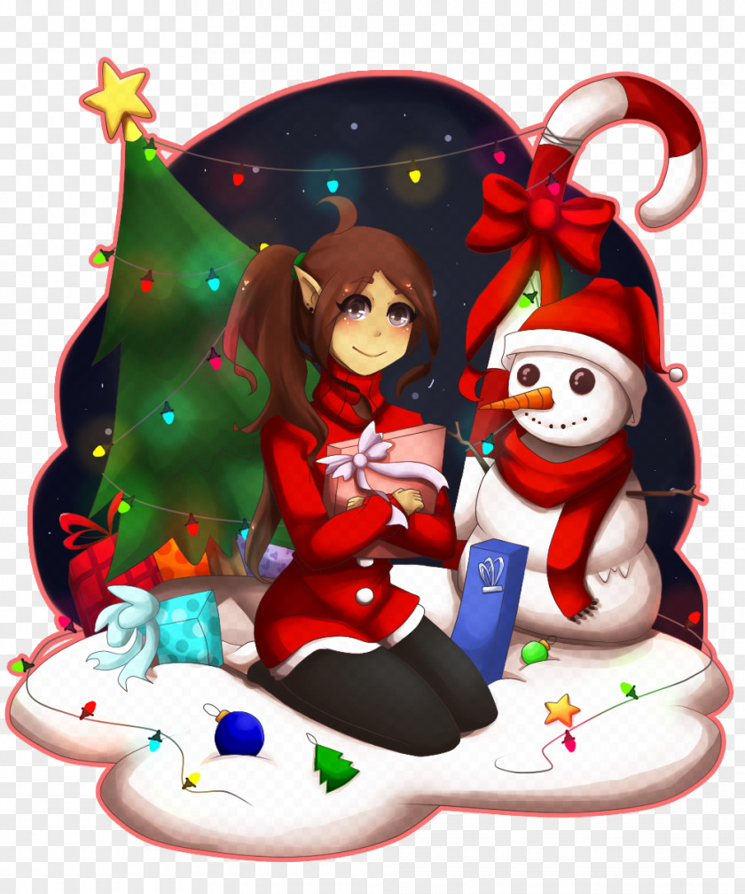 Secret Santa Christmas Ornament Cartoon Character PNG