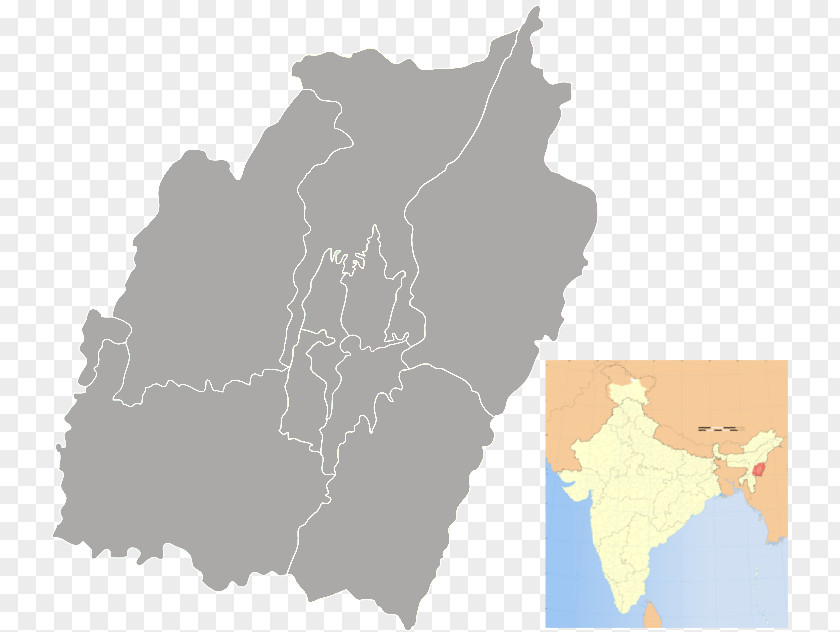 Map Manipur States And Territories Of India Blank PNG