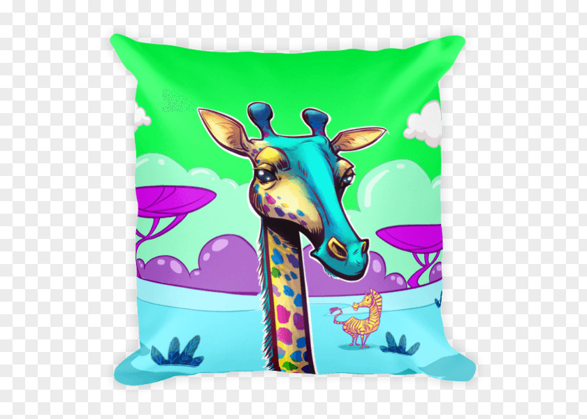 Pillow Throw Pillows Cushion Giraffe Electro Threads PNG