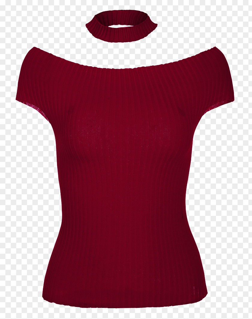 T-shirt Sleeve Red Sweater Zipper PNG