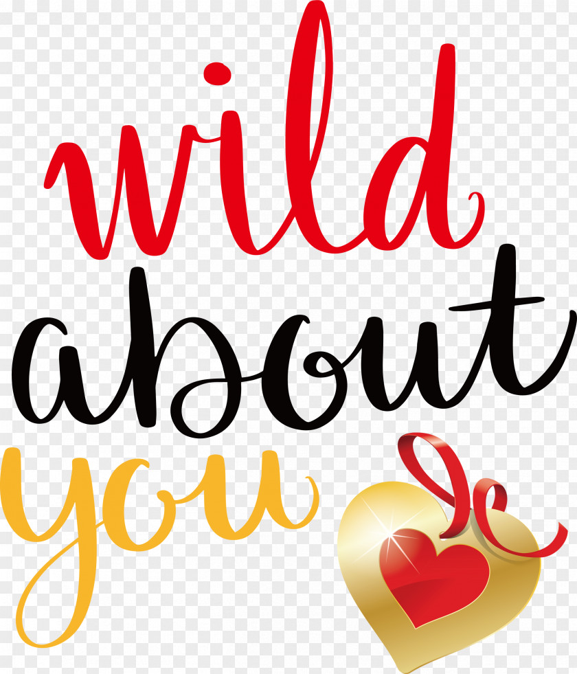 Wild About You Valentines Day Valentine PNG