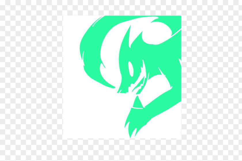 Fox Silhouette Logo Brand Green PNG
