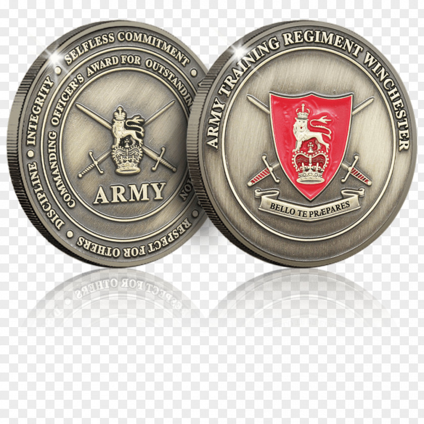 Military Training Challenge Coin Silver Commemorative PNG