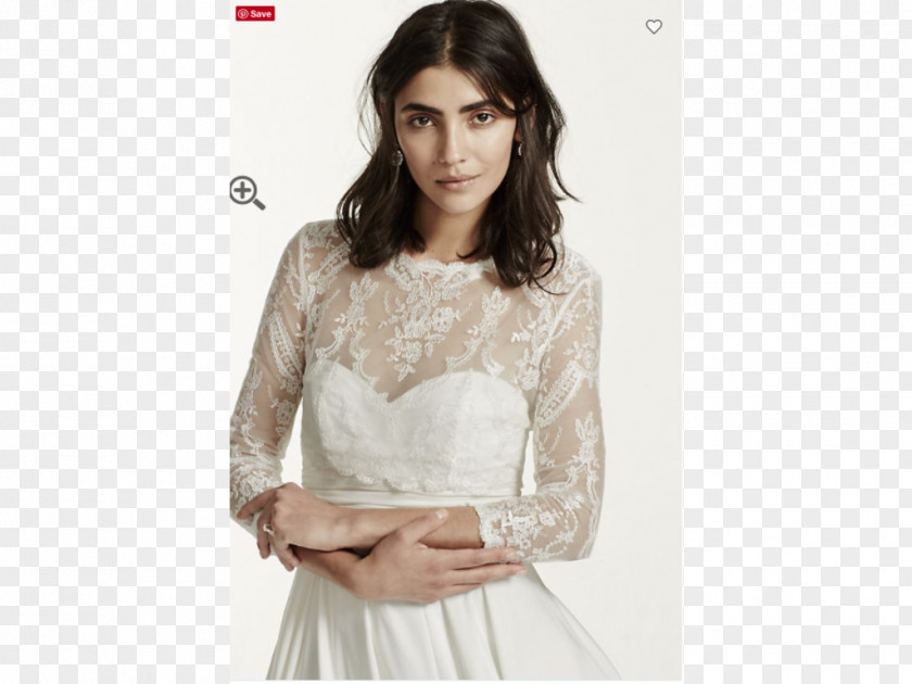 Pin Tulle Appliqué Lace Wedding Dress Blouse PNG