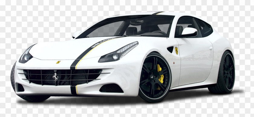 White Ferrari FF Car 2013 612 Scaglietti Sports PNG